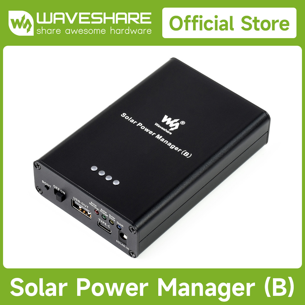 Raspberry Pi 5 - Waveshare Solar Power Manager (B)، بطارية