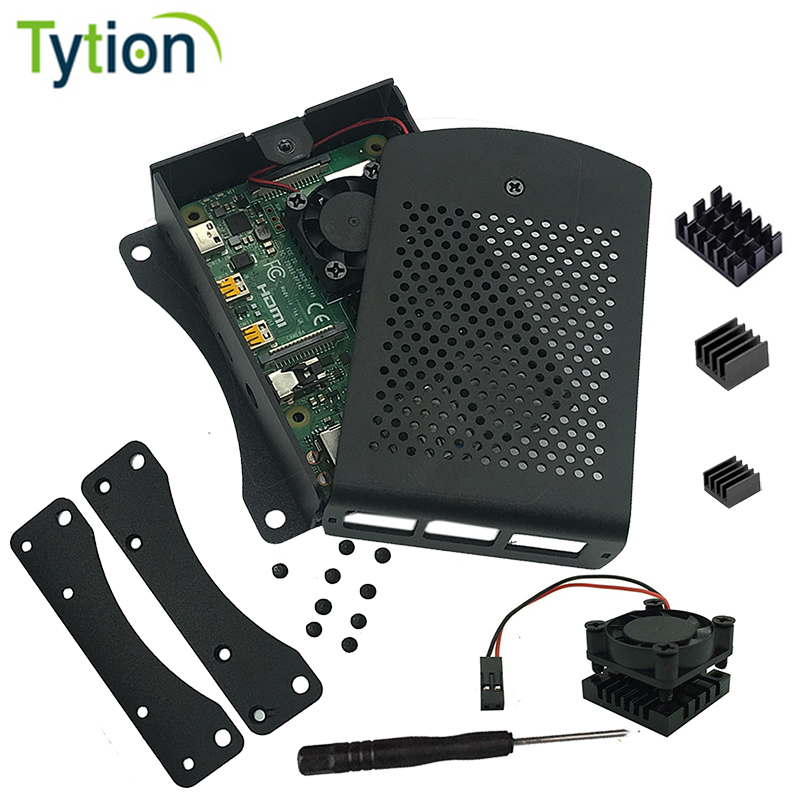 Pi Cooler - صندوق هيكل معدني من الألومنيوم Raspberry