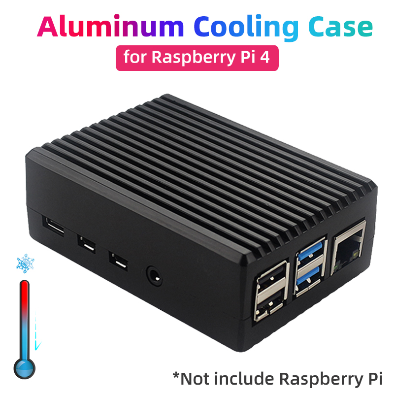 Pi 4 Case - حافظة من سبائك الألومنيوم Raspberry Pi