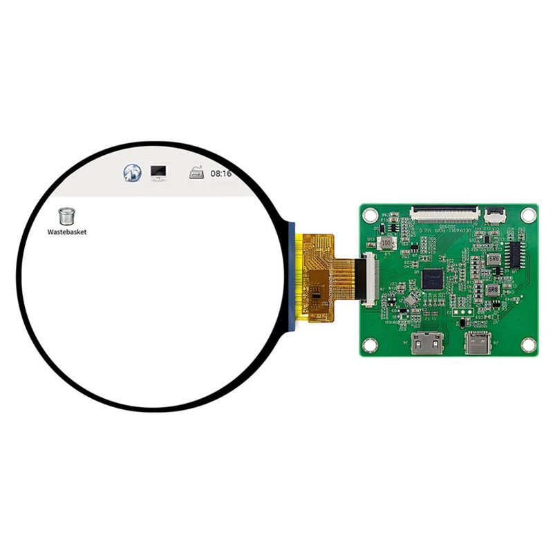 شاشة دائرية بتقنية DSI TFT LCD - مراجعة Pi Display وسعره