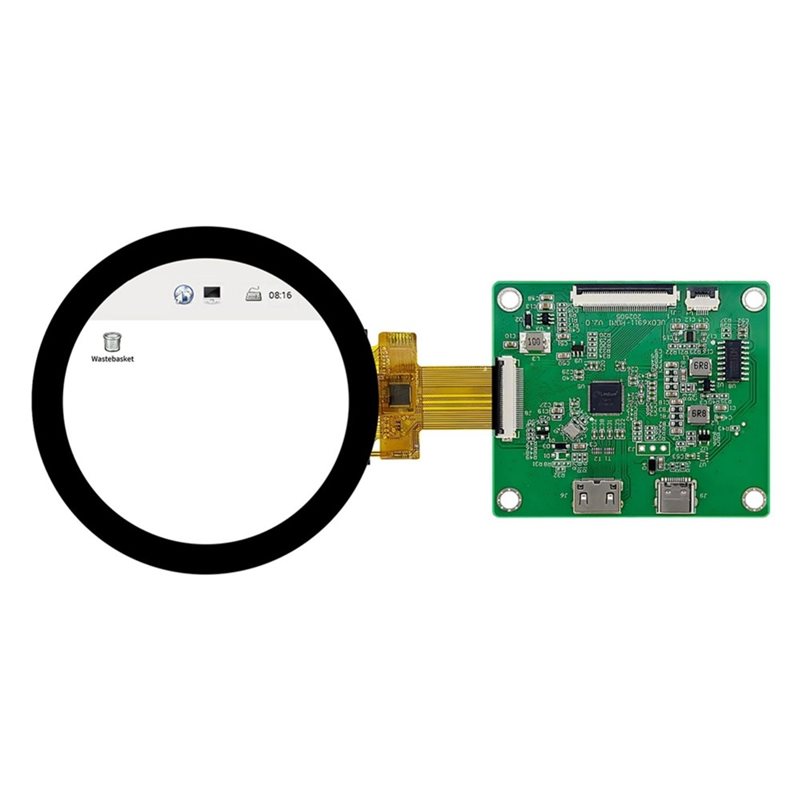 شاشة دائرية بتقنية DSI TFT LCD - مراجعة Pi Display وسعره